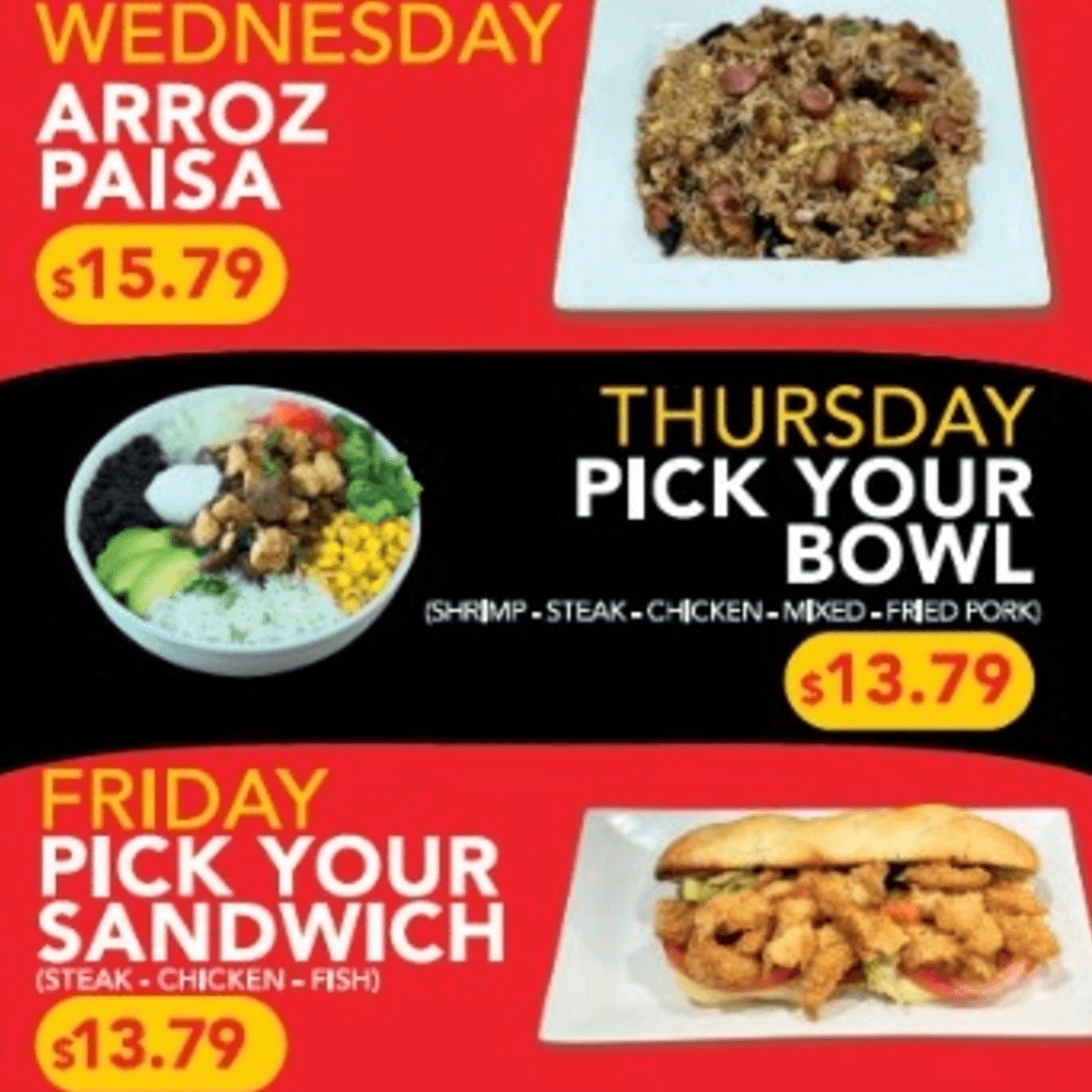 Daily Specials