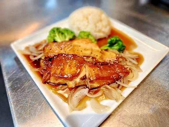 Teriyaki salmon.