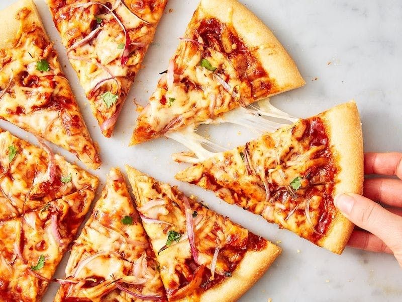 BBQ Chicken Pizza.