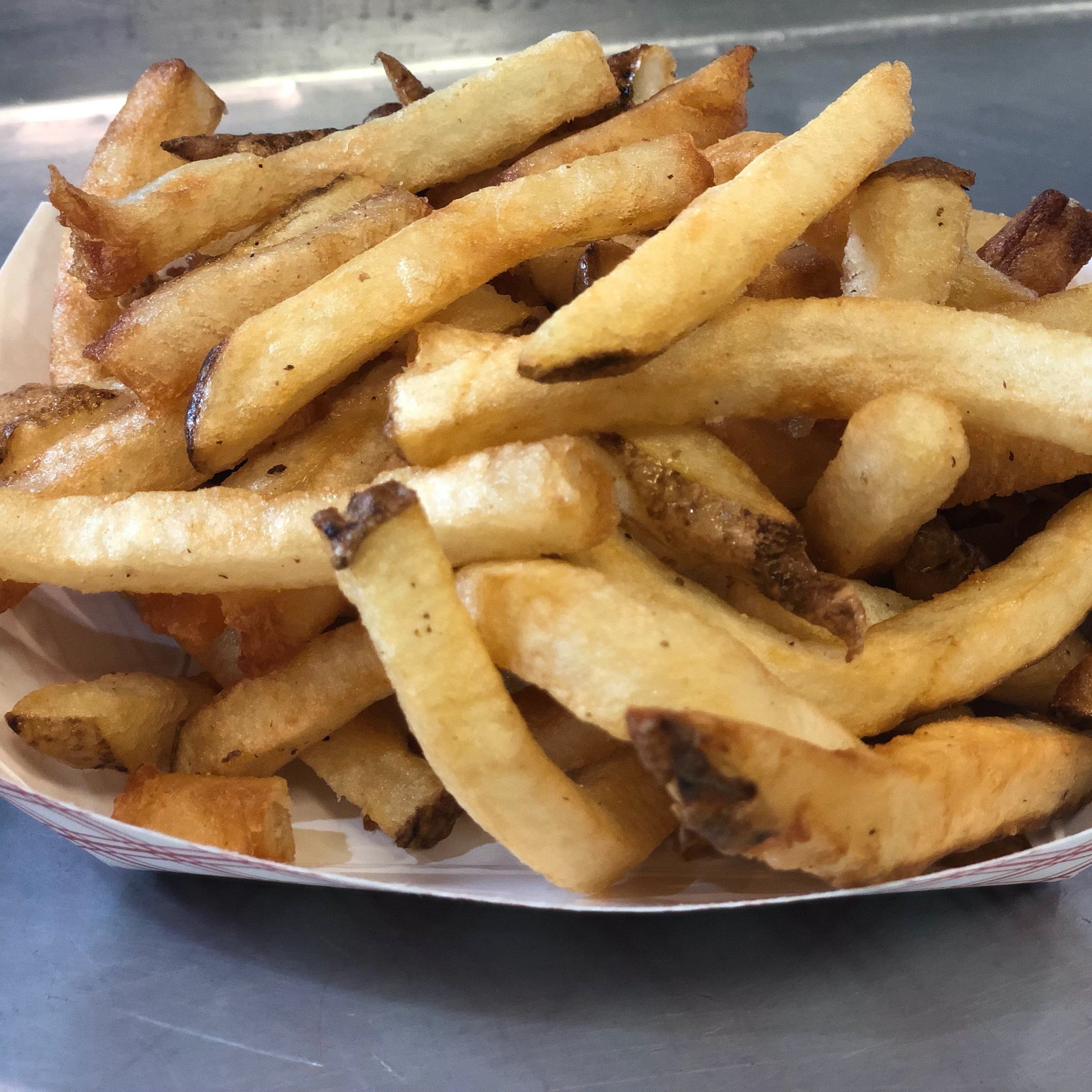Fresh Hand Cut Fries.