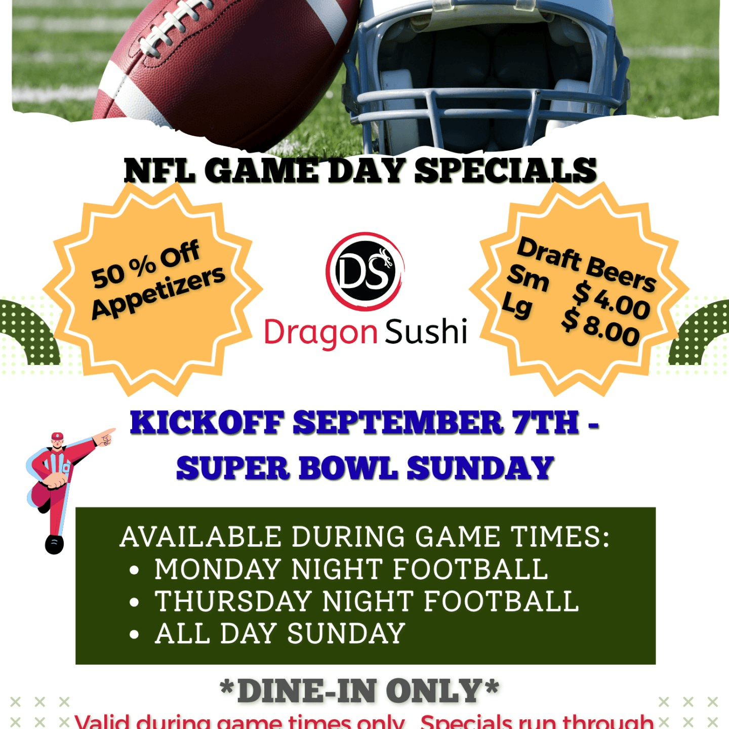 NFL GAME DAY SPECIALS