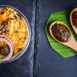 Goat Fry Biryani Family Pack.