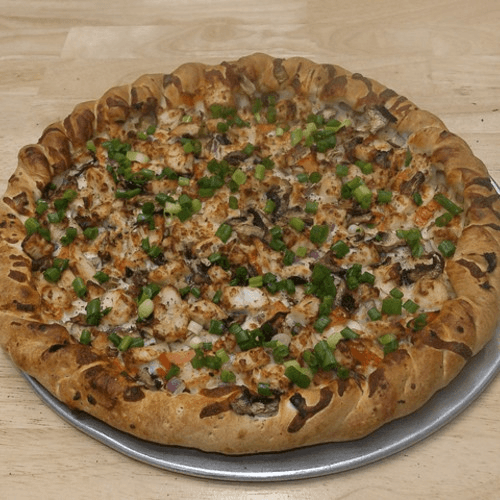 Garlic Chicken Special Pizza.