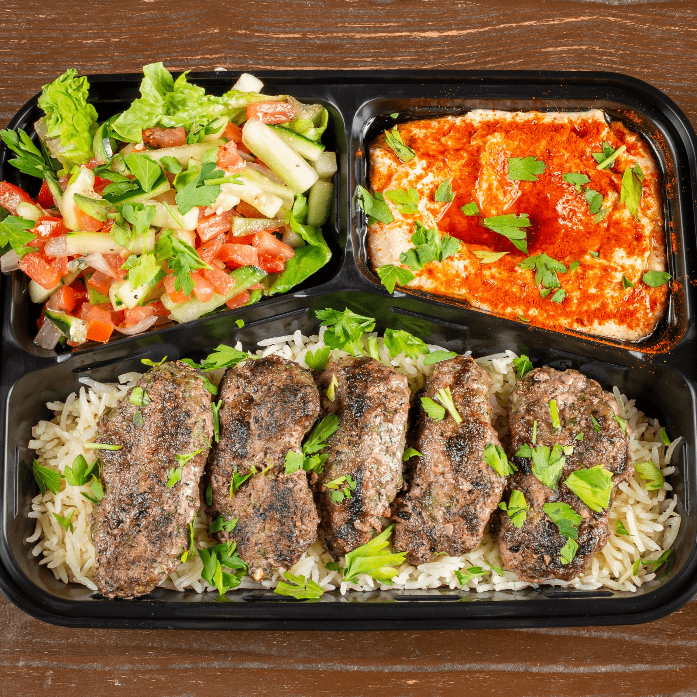 Beef Kabob Plate.