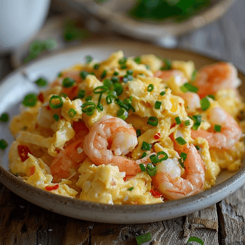 E20 Shrimp with Scrambled Eggs