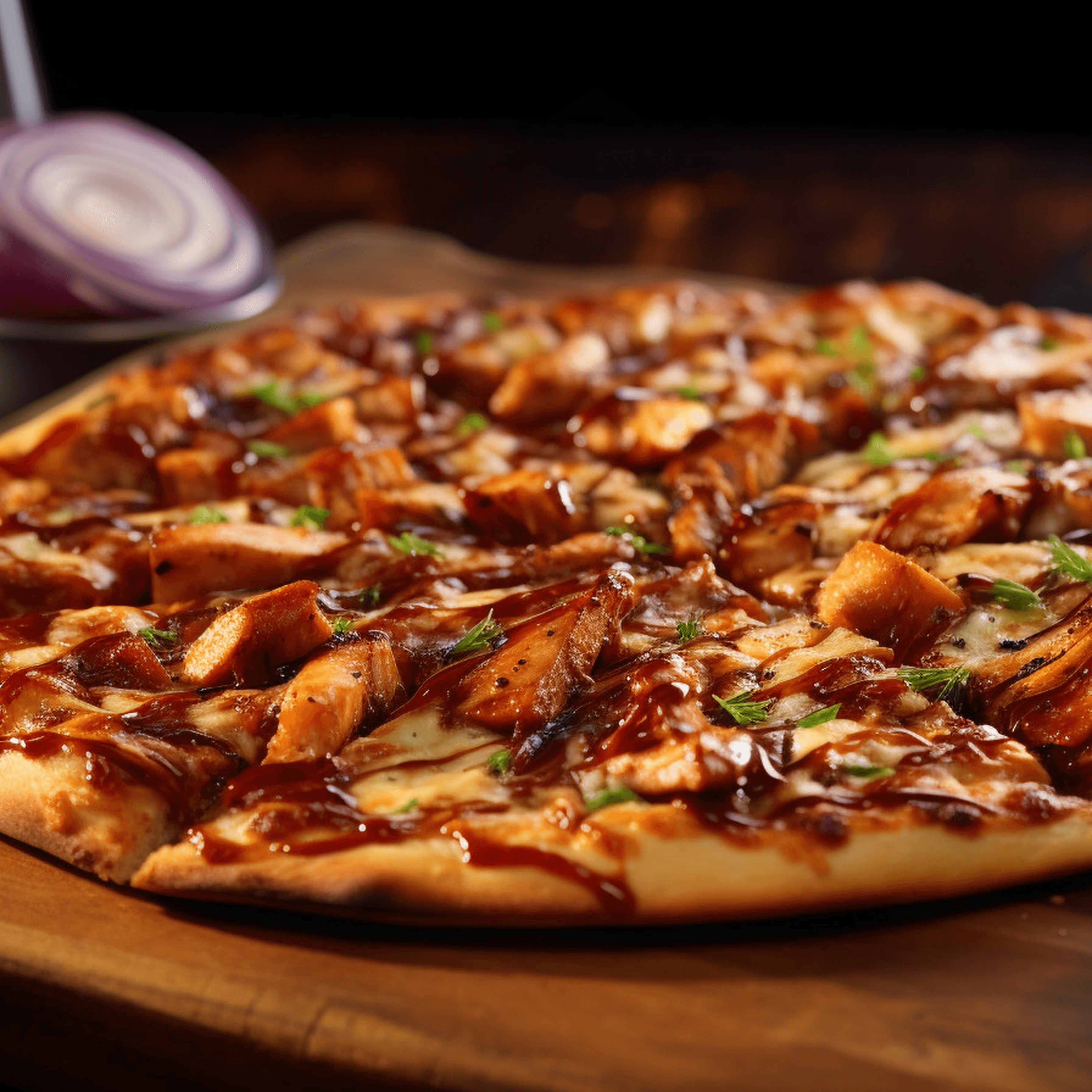 BBQ Chicken Pizza.