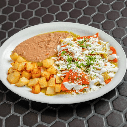 Chilaquiles Verdes Plate.
