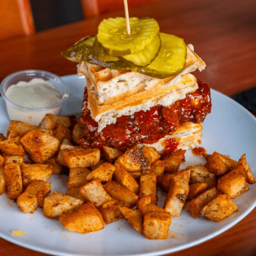 Spicy Chicken and Waffles.