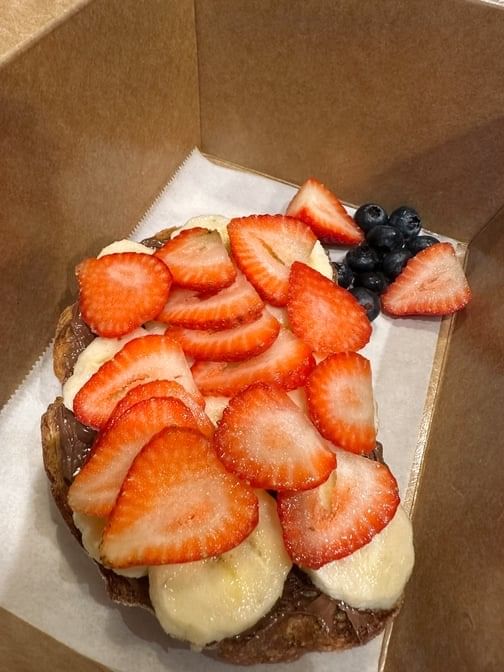 Strawberry Banana Nutella Toast.
