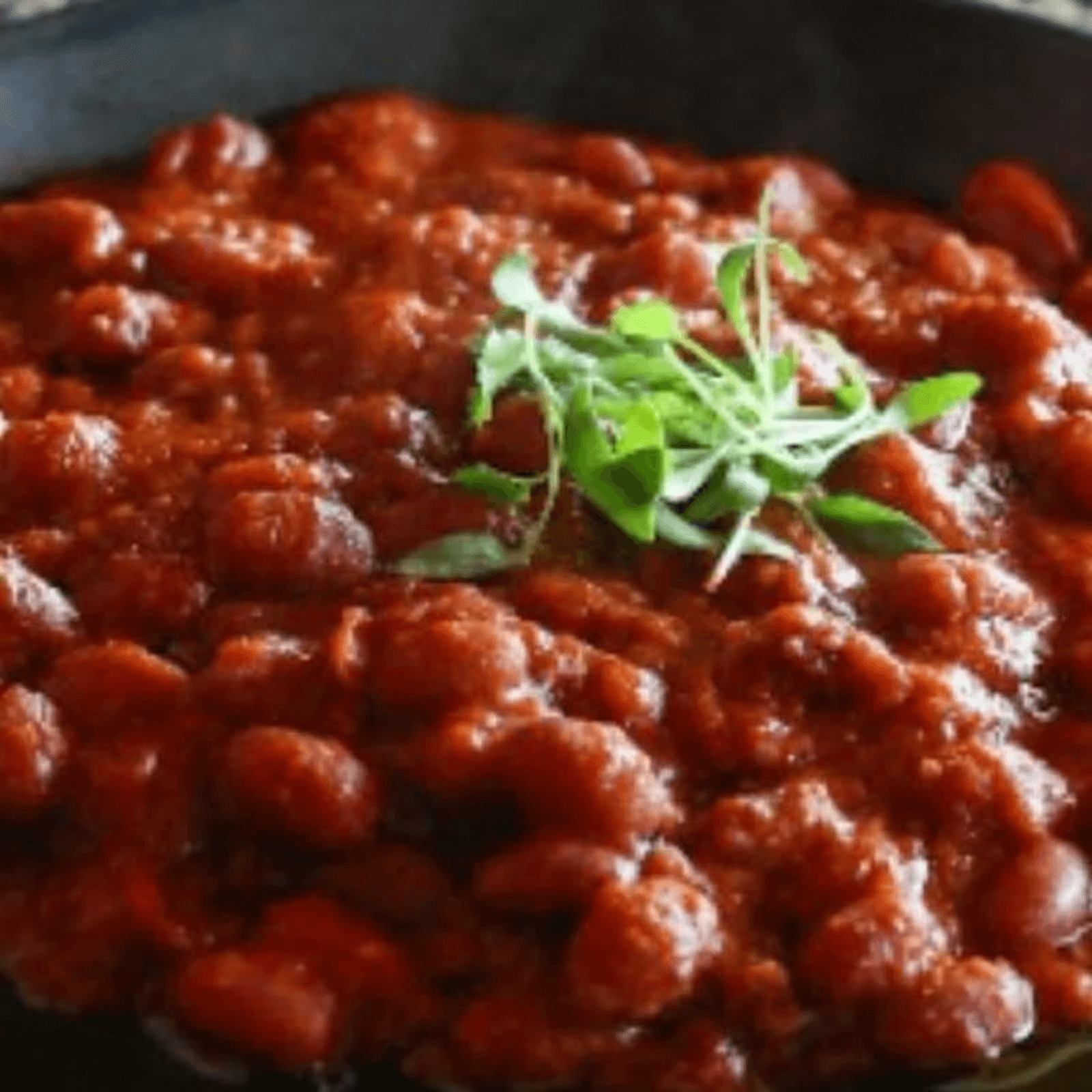 BBQ-braised beans.