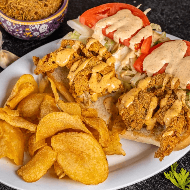 Softshell poboy.