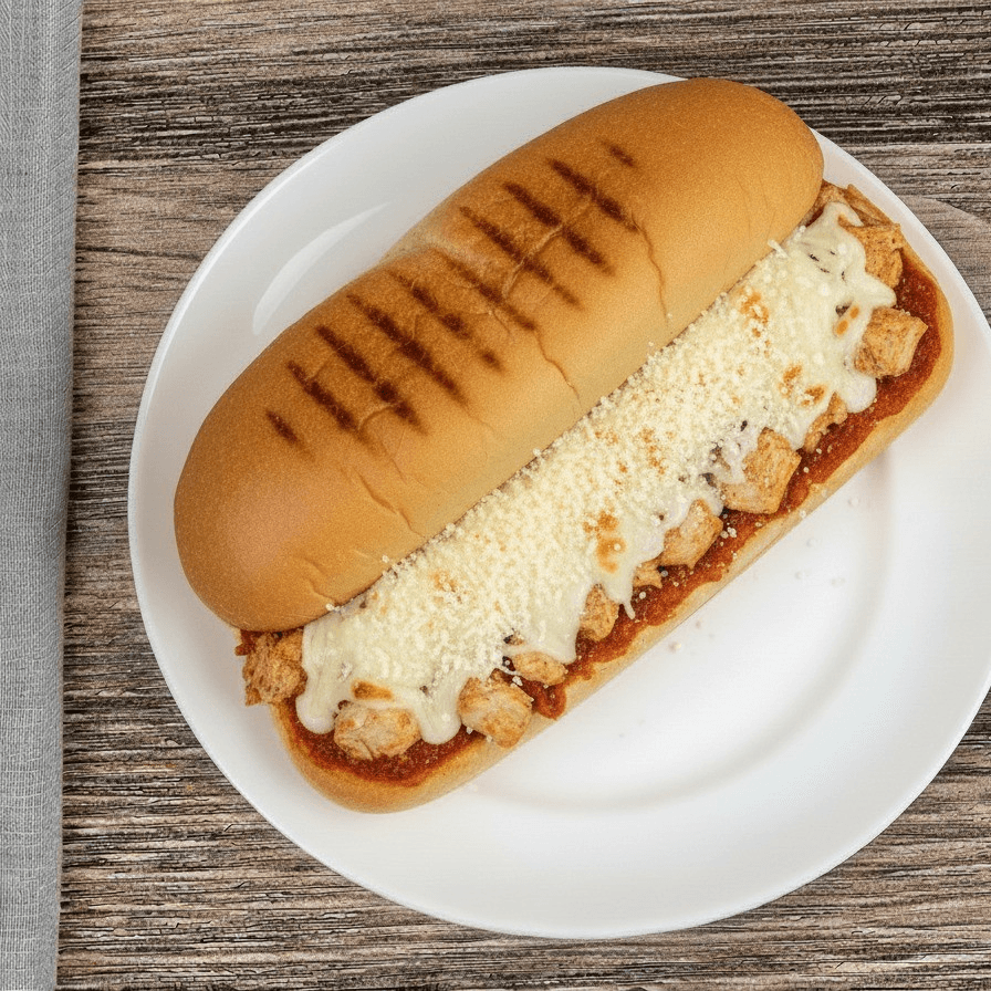 Hot Chicken Parmesan Sub.