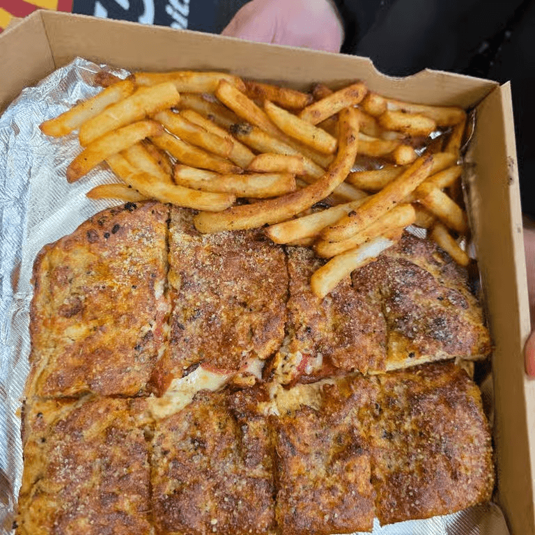 Pizza & Square Calzone Meal.