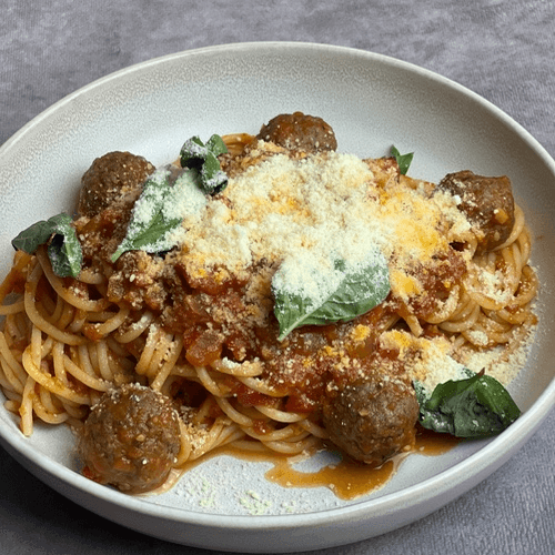 Beef-ball Spaghetti.