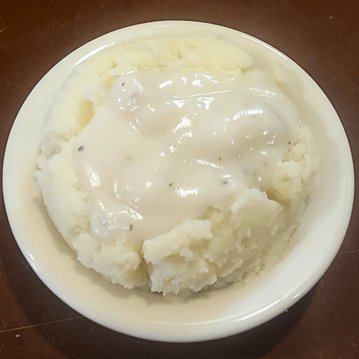 Mashed Po-Taters with White Gravy.