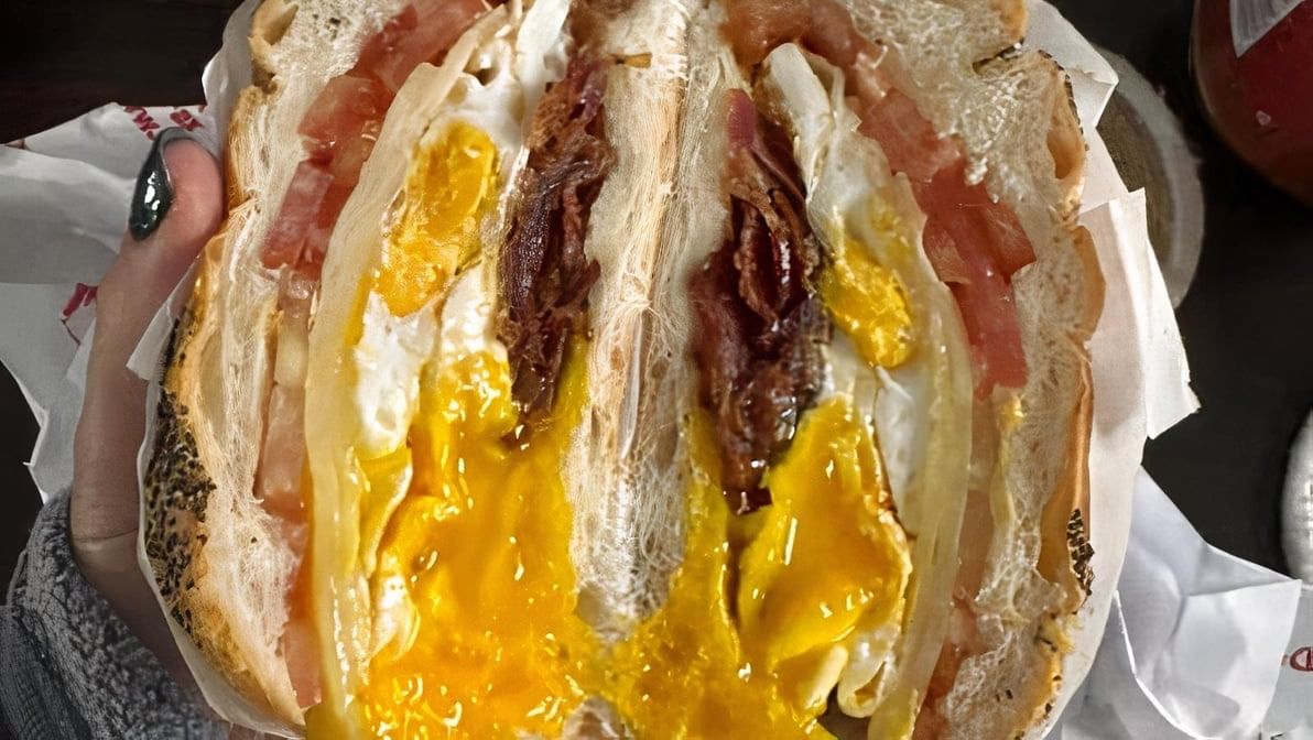 1. Eggs On a Roll or Bagel.