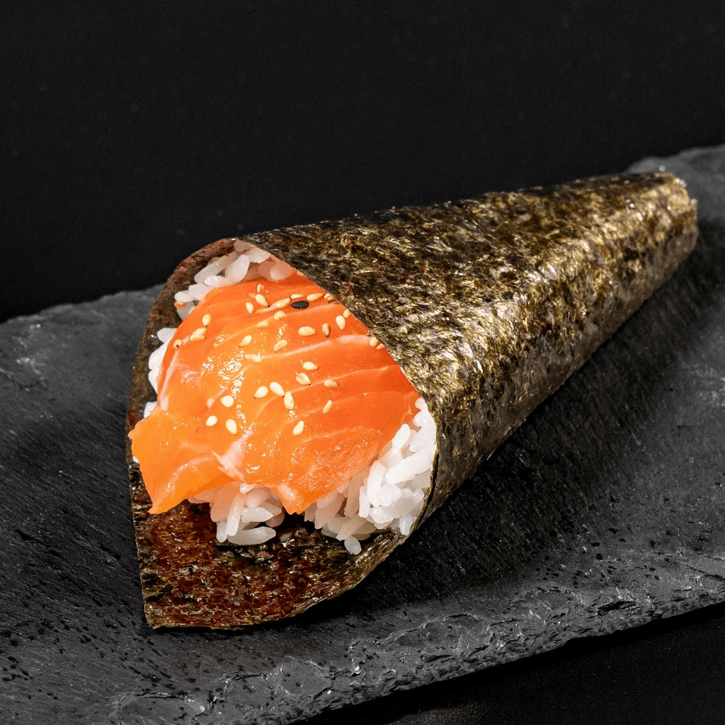 Salmon Hand Roll.