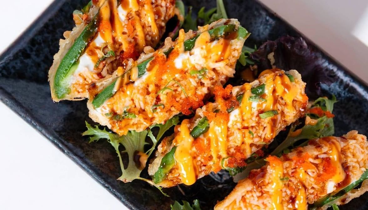 15 Fried Jalapeño With Spicy Crab & Cheese /4Pcs.