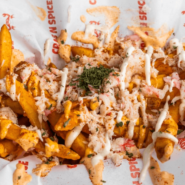 Fries with Crab Meat.