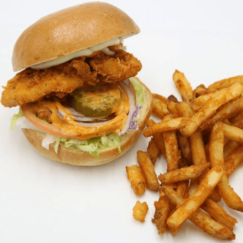 Spicy Chicken Sandwich & Fries Combo.