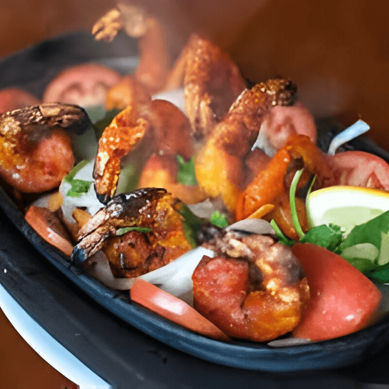 Tandoori shrimp.