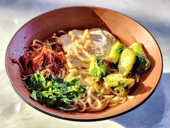 Spicy chicken ramen.