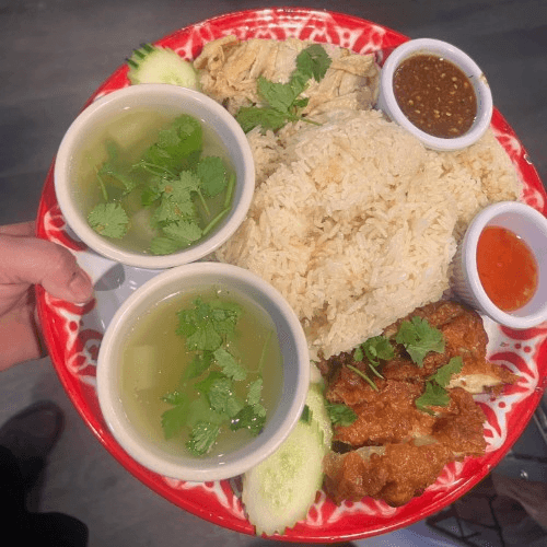 Fried Chicken with Garlic Rice.