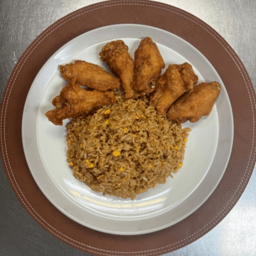 6 Wings - Fried Rice.