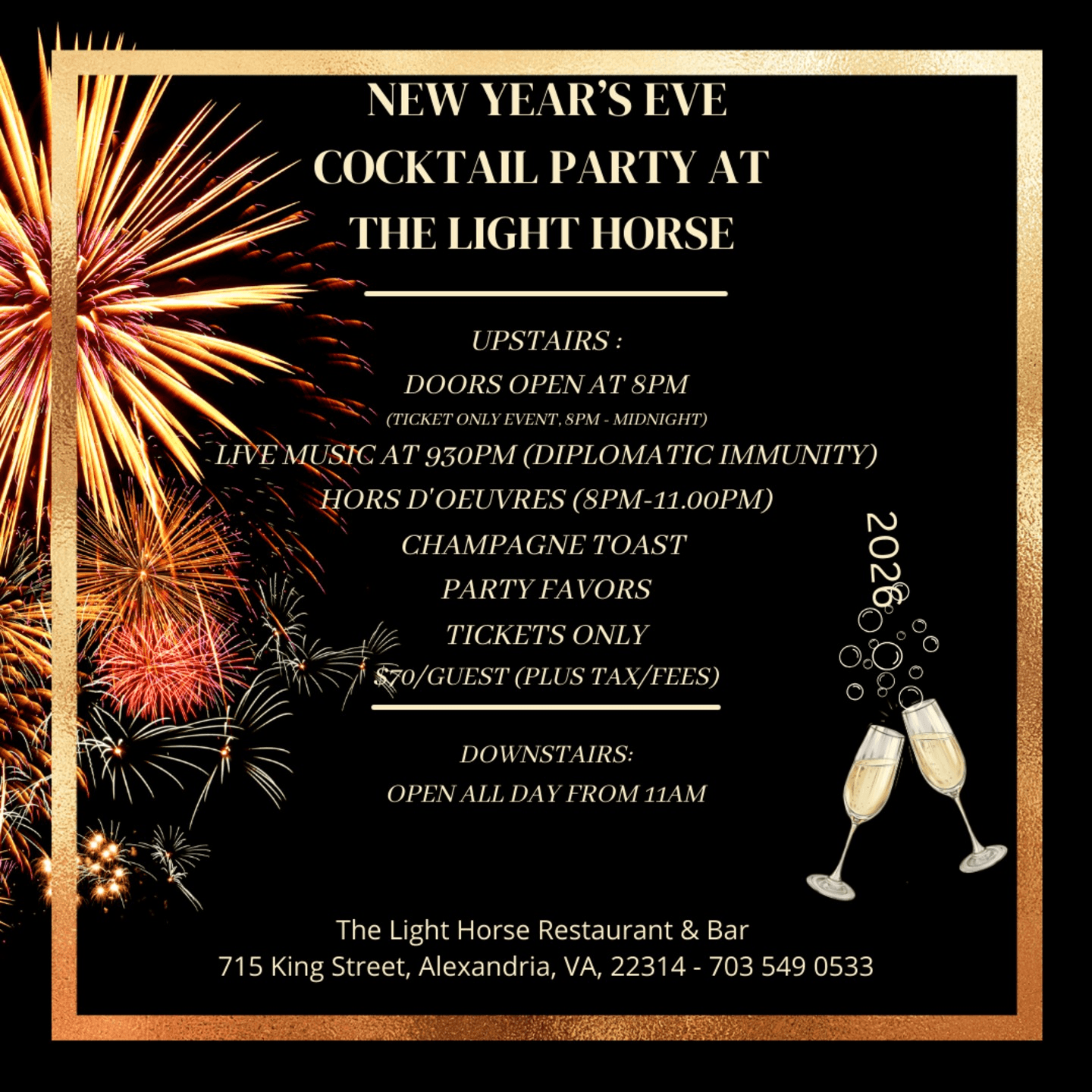 ✨ New Year’s Eve at The Light Horse ✨