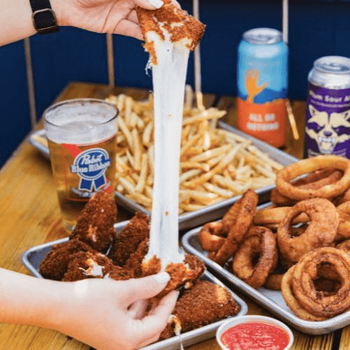 House Made Mozzarella Triangles.