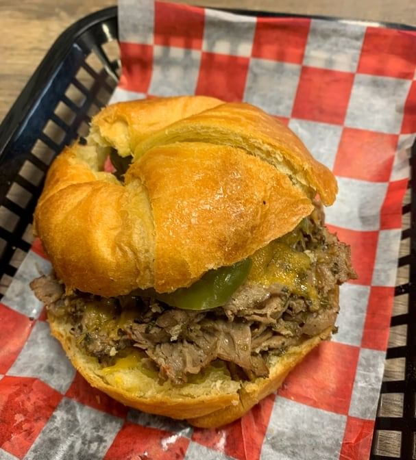 Italian Beef & Cheddar Croissant.