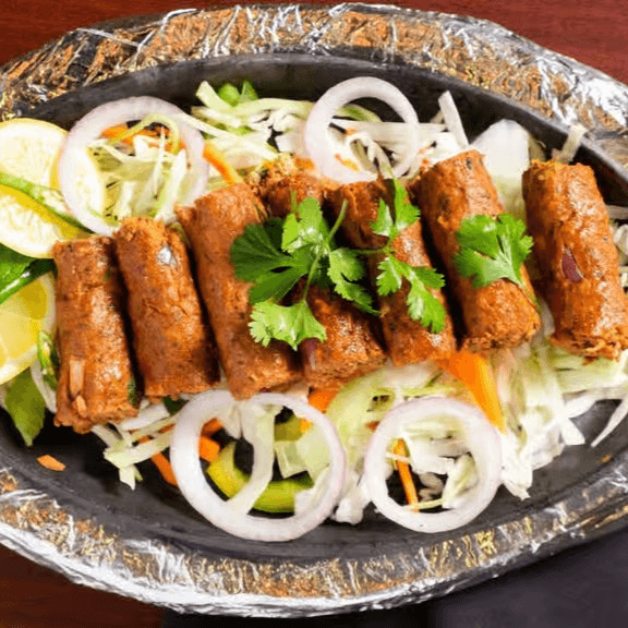 Lamb Seekh Kebab.
