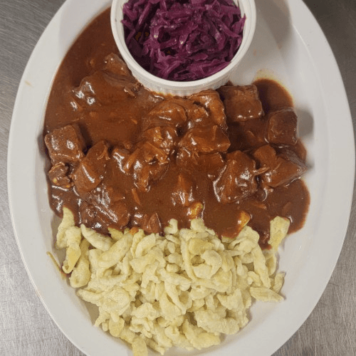 Hungarian Style Beef Goulash.