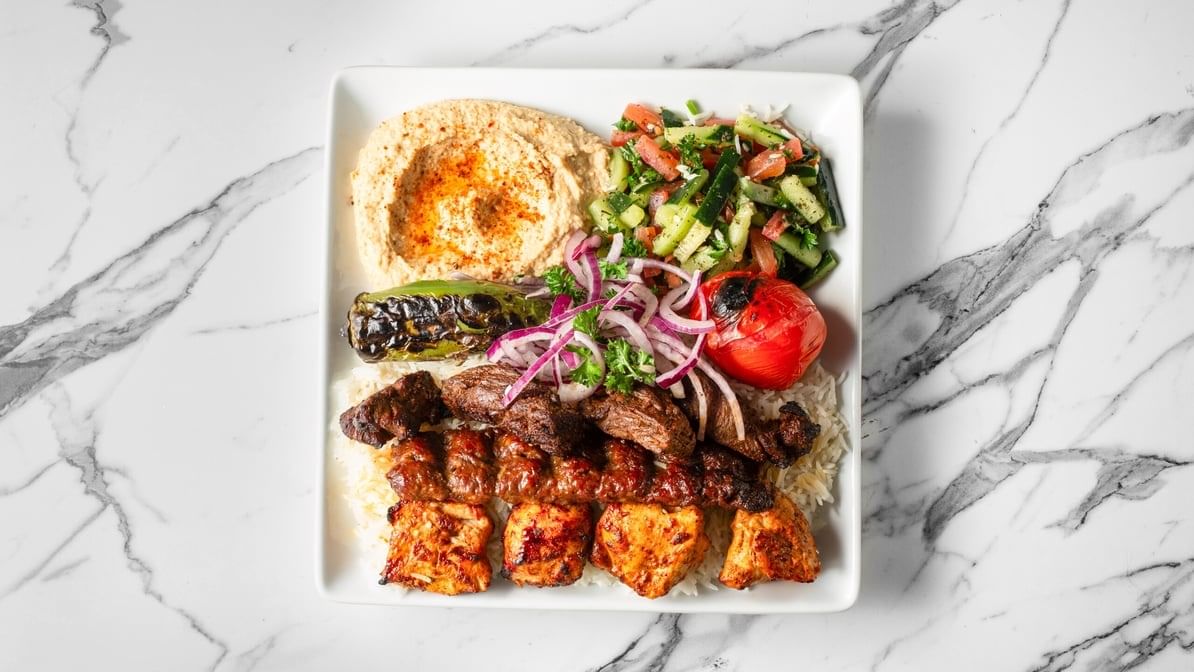 Loaded Kebab Plate(3 Skewers) Plate.