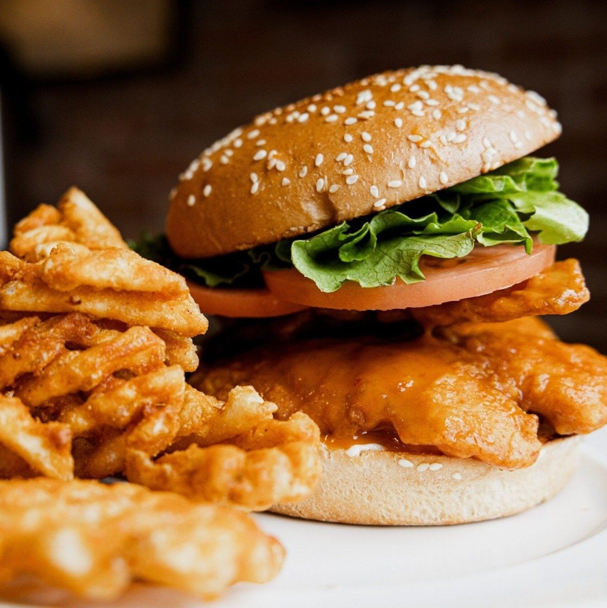 Fish sandwich w/ fries.