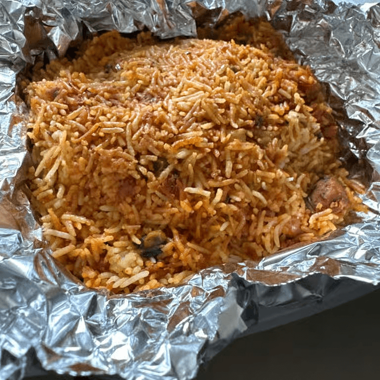 Chicken biryani.