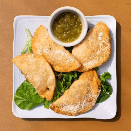 Potato Empanadas w/Green Chili Salsa (4).