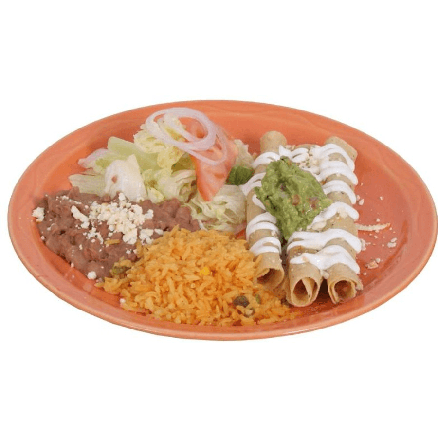 Chicken flautas dinner.