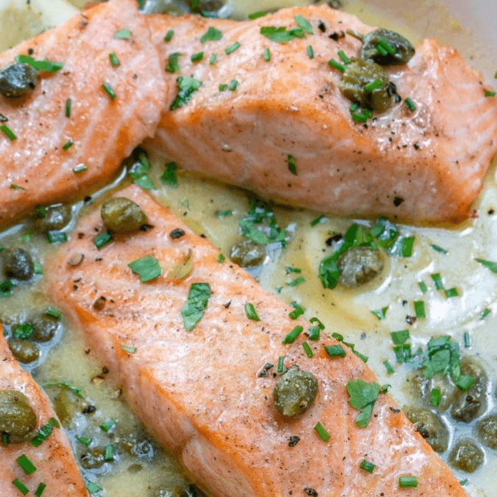 Salmon Piccata.