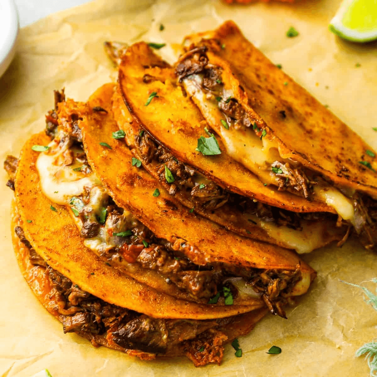 Trio Quesabirria Tacos.