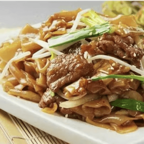 Beef Flat Noodles.