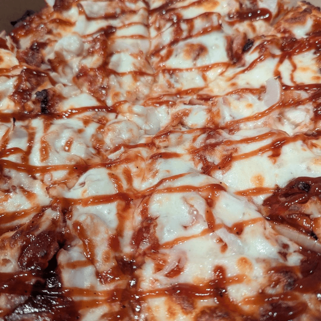 Buf-A-Q Chicken Pizza.