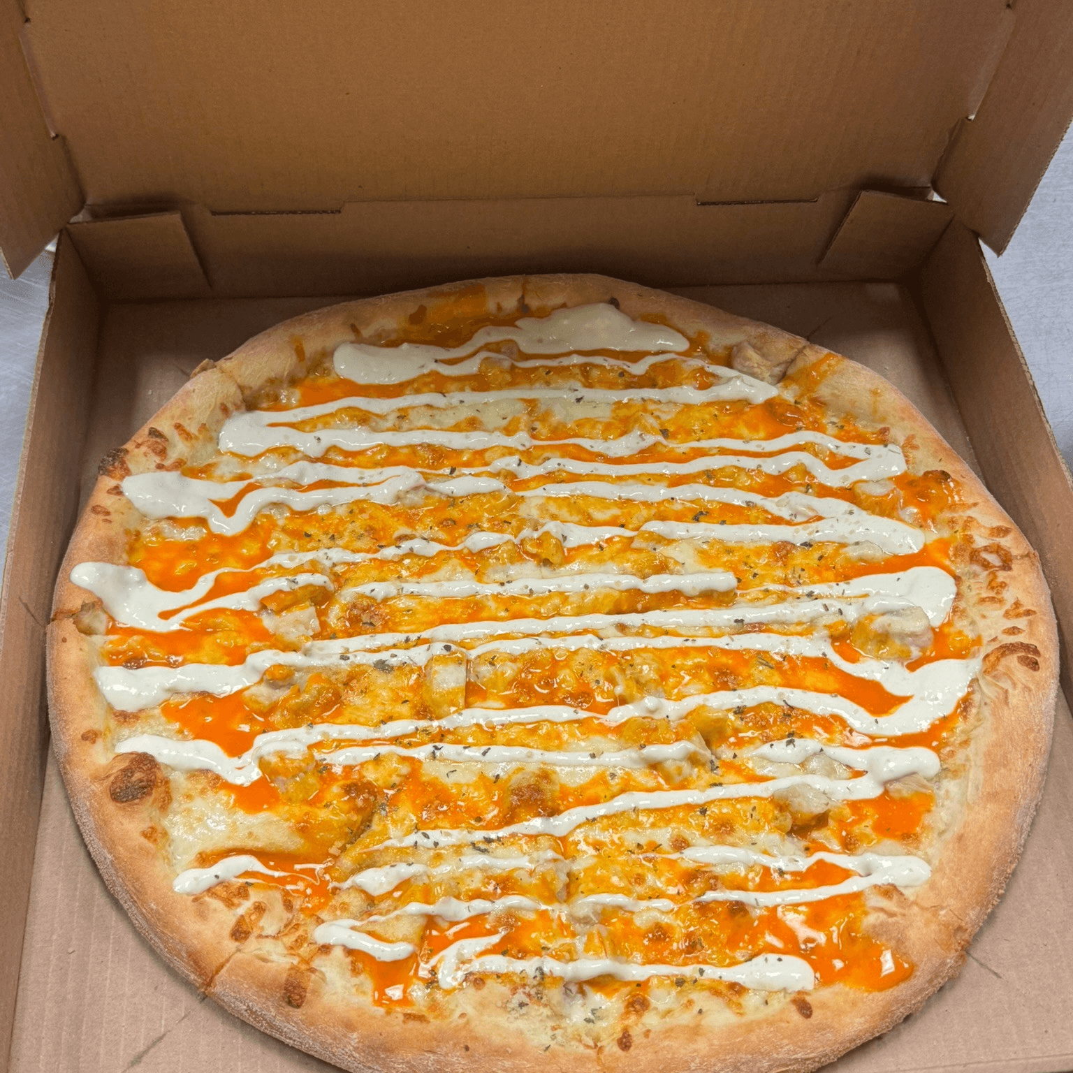 Buffalo Chicken Pizza.