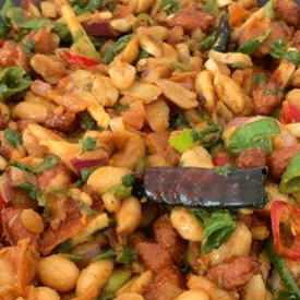 Badaam sandeko (peanut chaat).