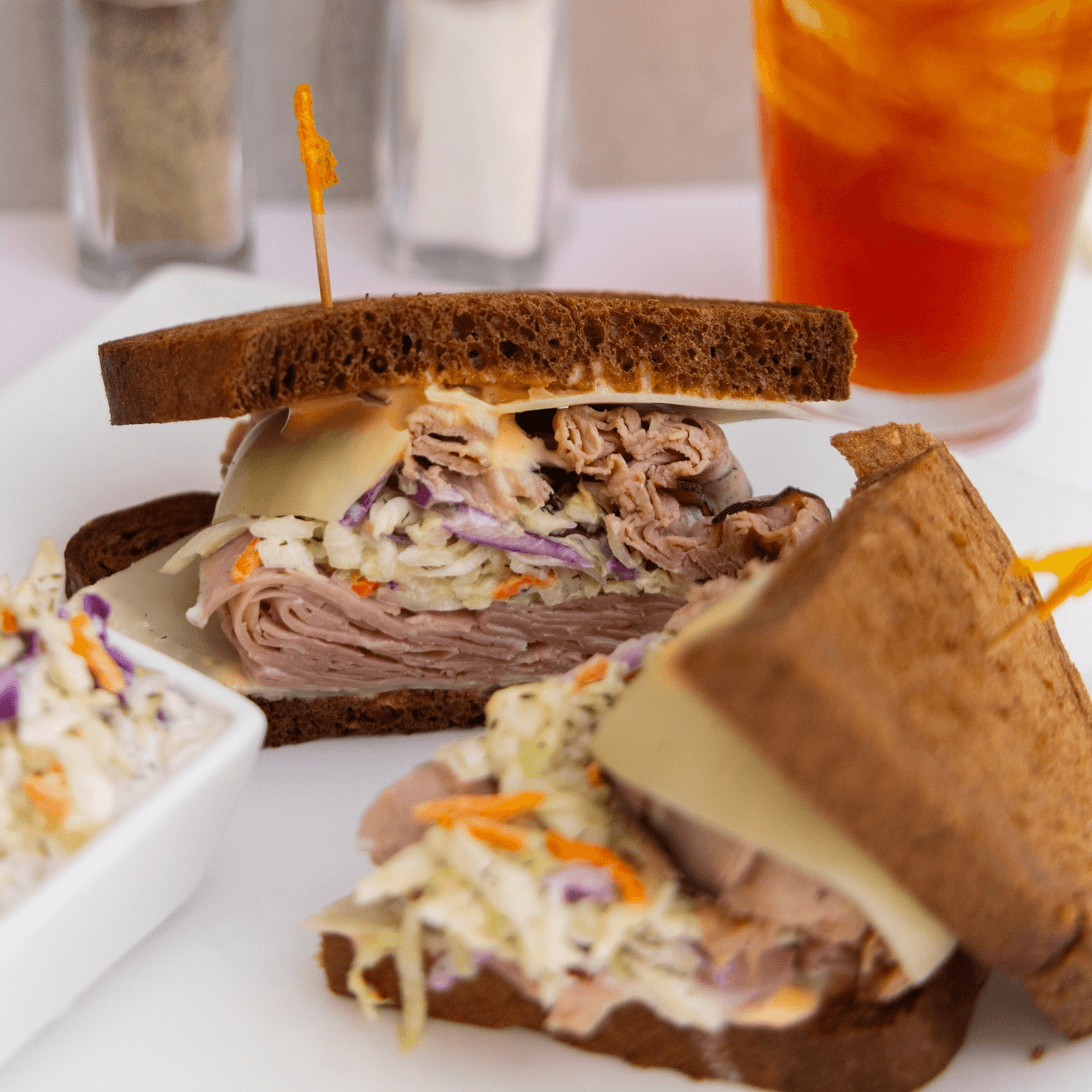 #2. Corned Beef, Roast Beef & Swiss Cheese Sandwich.