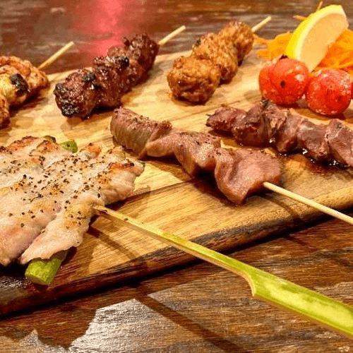 Assorted Kushiyaki　串焼き盛り合わせ.