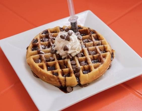 CHOCOLATE CHIP WAFFLE.