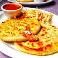Camarón (Shrimp) Pupusa.