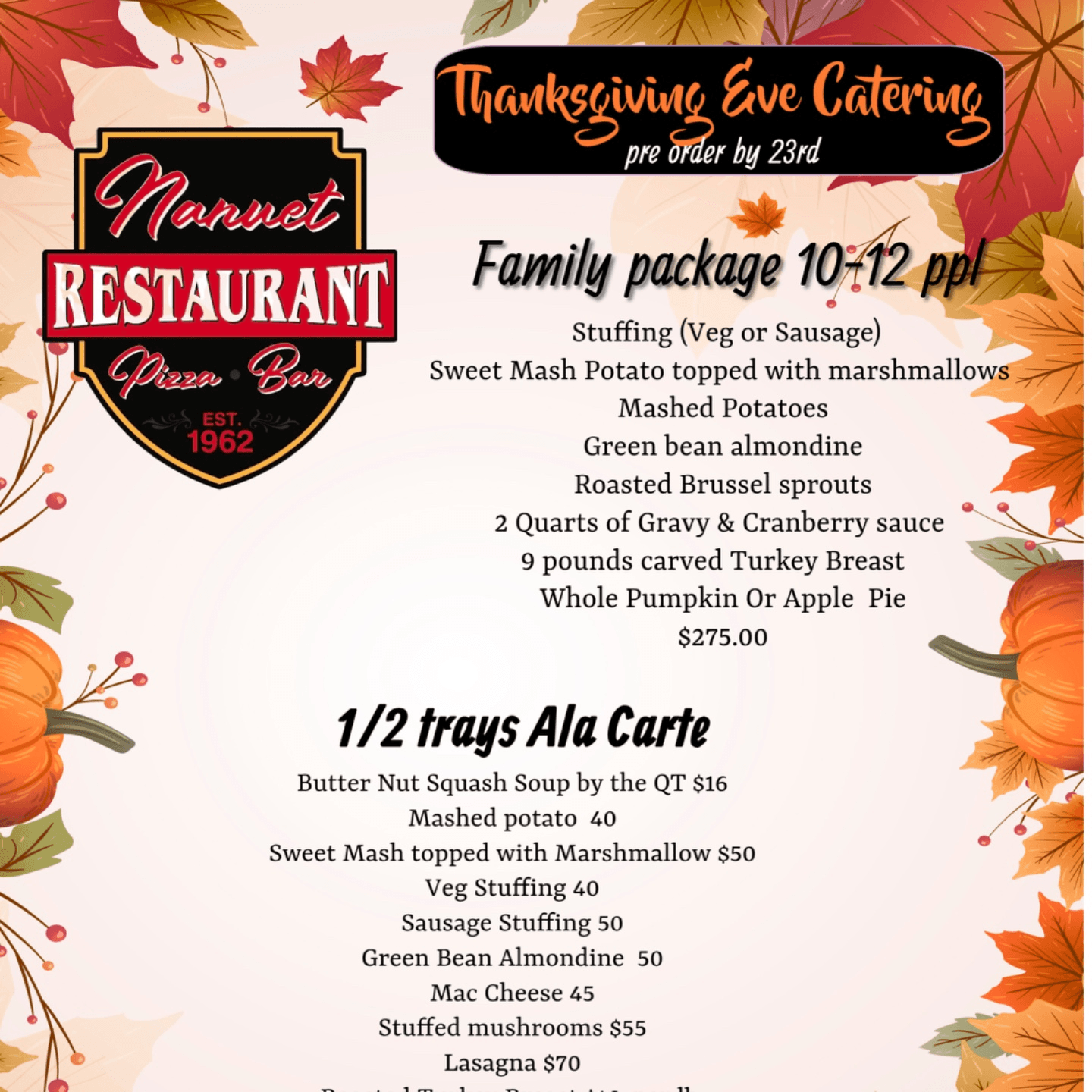 Thanksgiving catering 