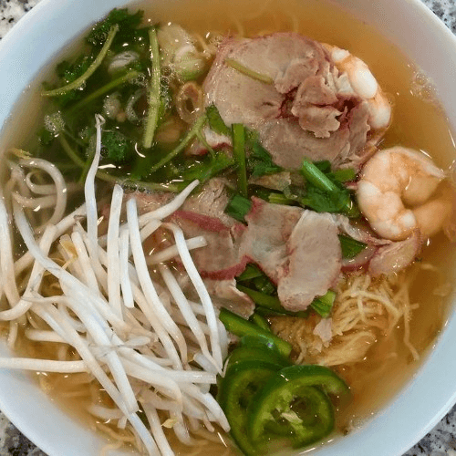 S2A.  Hủ Tiếu (Pork & Shrimp) soup.